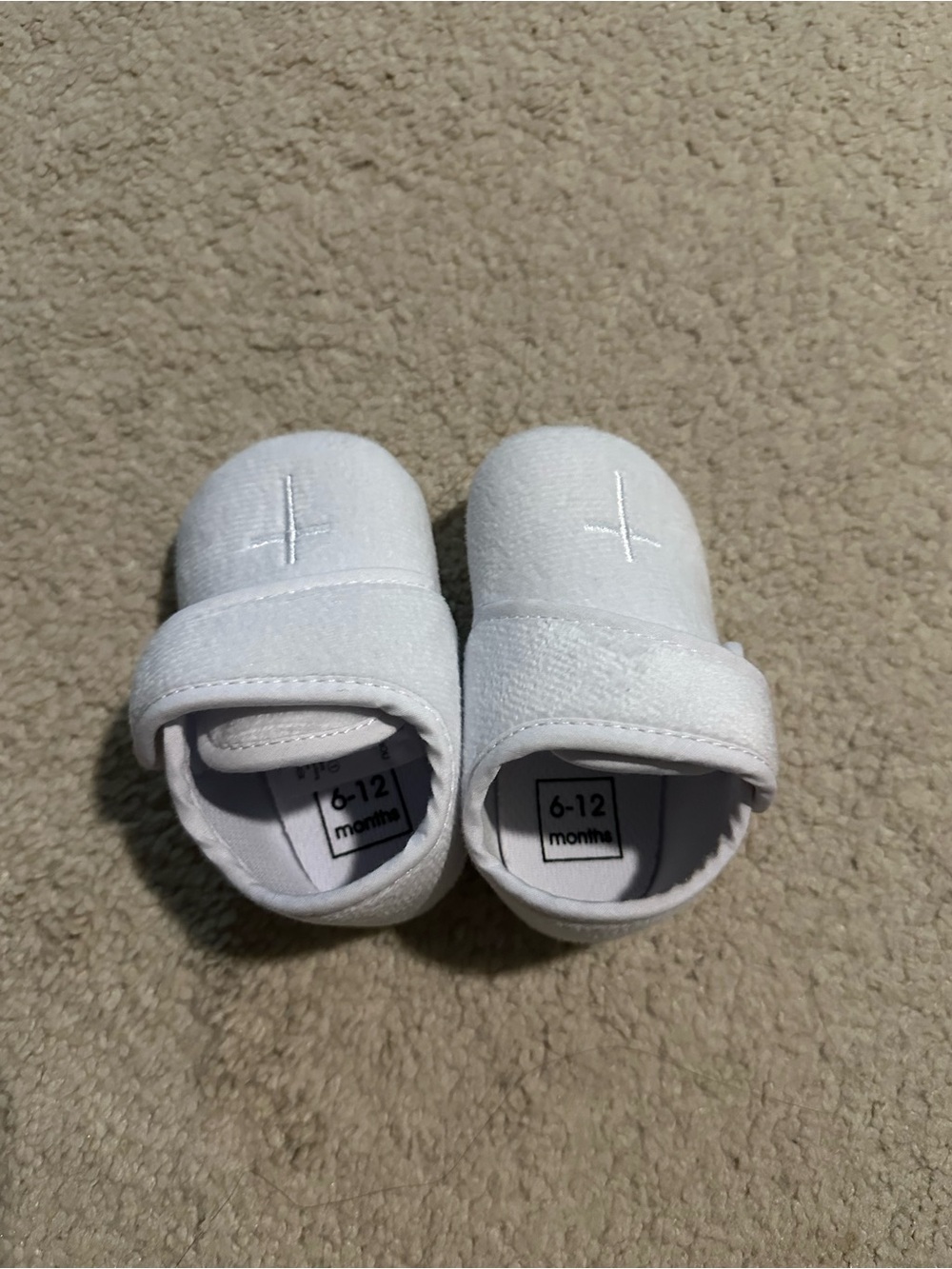 Amazon White Baby Walker Shoes with Hook-and-Loop Strap